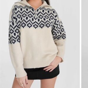 Grey Bandit Abigail Quarter Zip Sweater